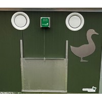 KERKSTROER Hühnertür Komplett-Set Auslaufluke GÄNSE 60x60cm