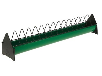 Junghennen-Trog mit Fressgitter Ø 10,5 cm; Länge: 75cm oder 100cm