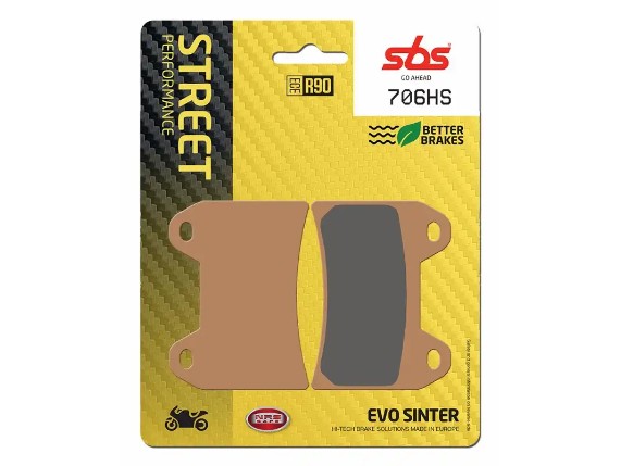 SBS 706HS | Sinter Bremsbeläge für Straße & Sport | Hochleistung