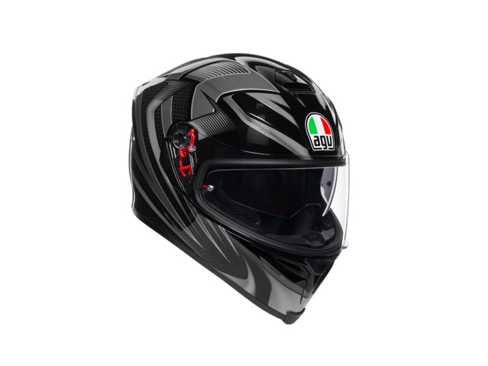 Helm AGV K5 S Hurricane 2.0 mit Sonnenblende schwarz silber