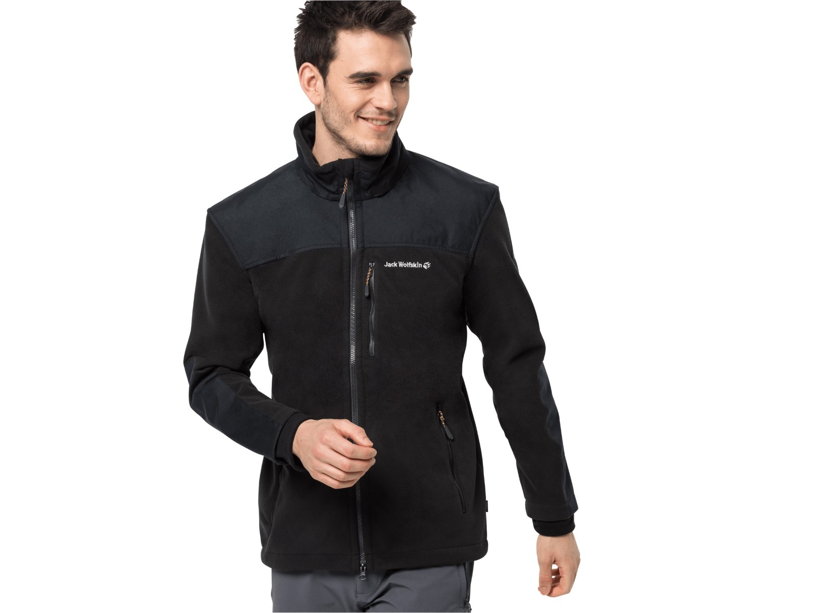 men's v neck fleece pullover