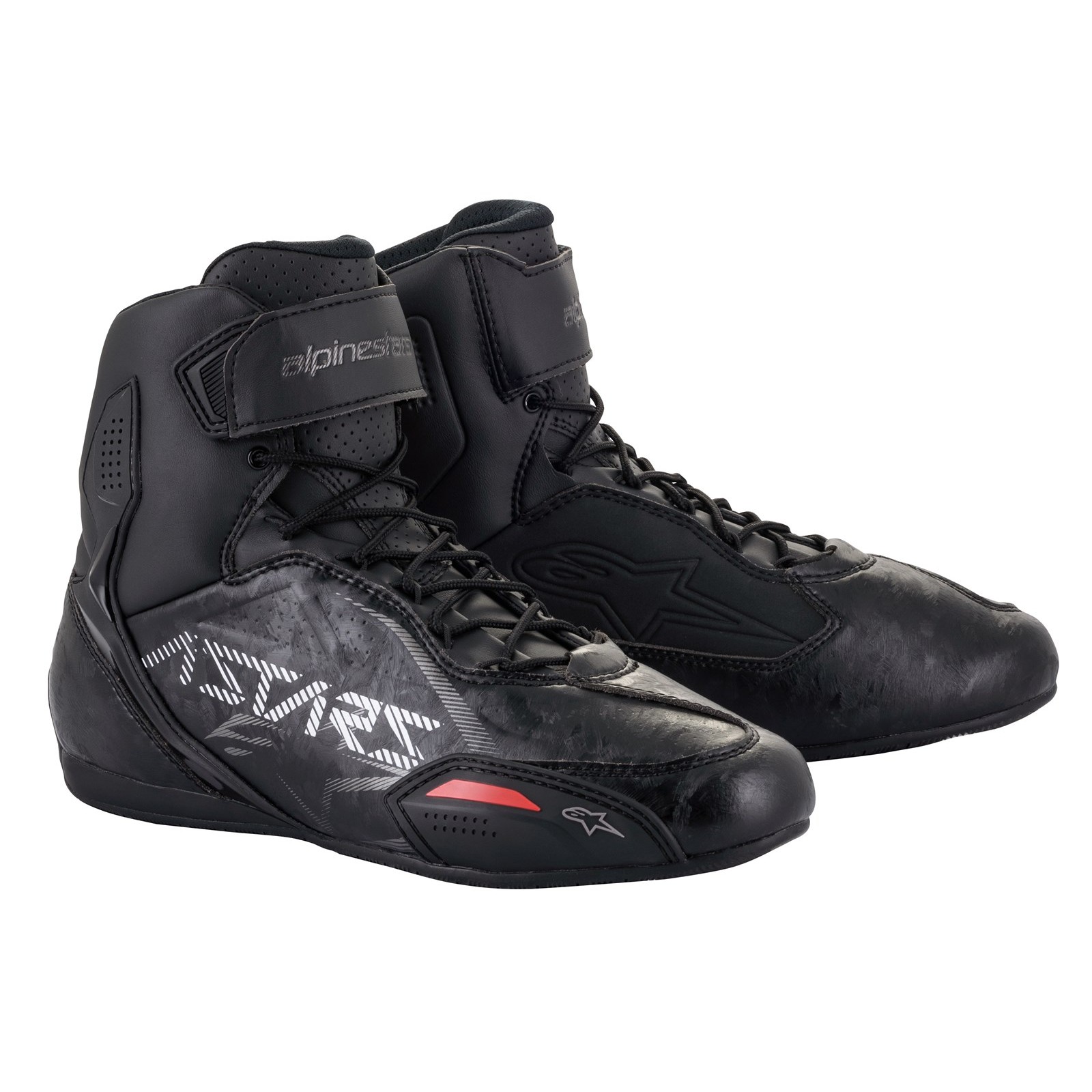 10 Black / Gray / Gunmetal Alpinestars CR-6 DRYSTAR Riding Shoes