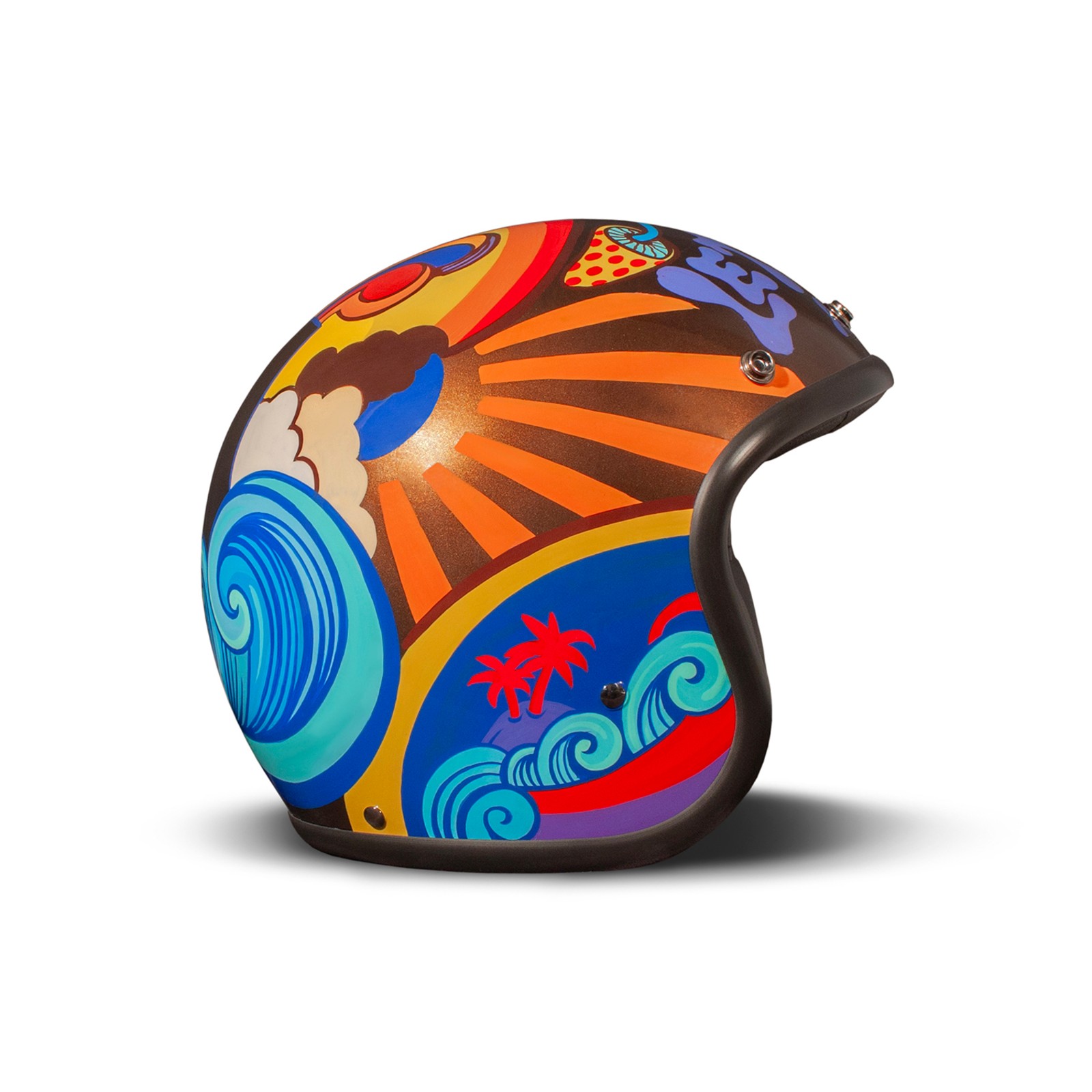 Retro Motorradhelm Jet Helm - ECE Zertifiziert Mit Sonnenblende