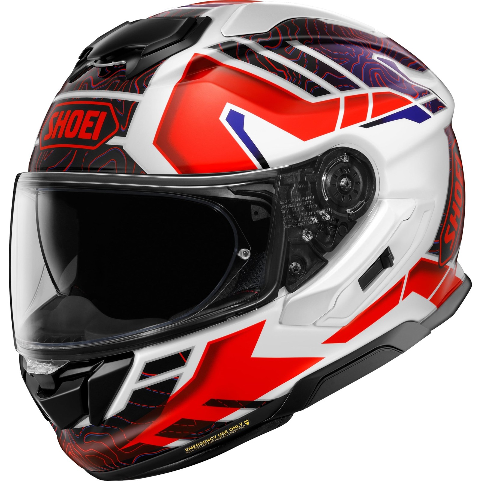 Motorradhelm Shoei GT Air 3 Hike TC-10 weiß rot blau