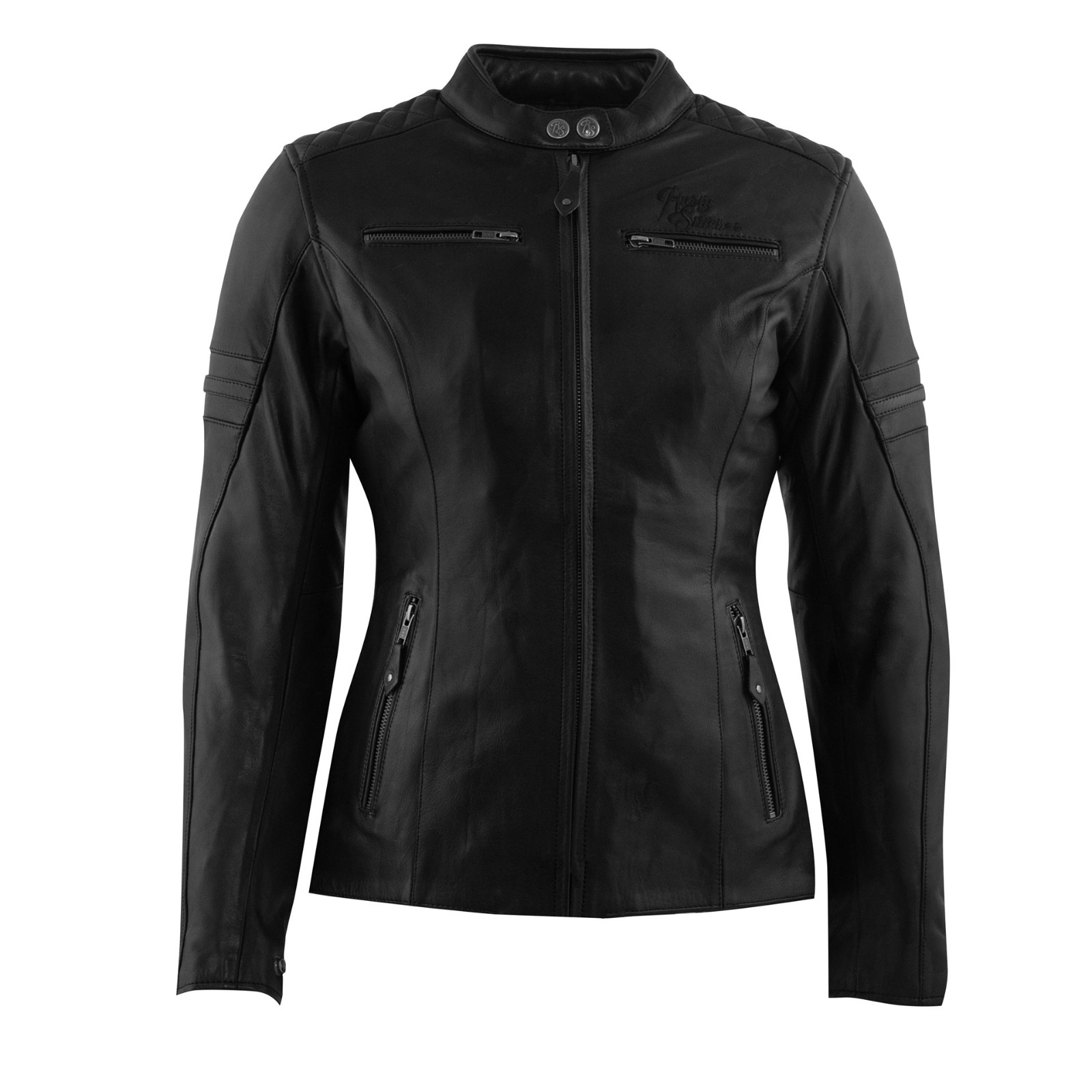Rusty Stitches Claudia Damen Motorradhose – Schwarz, Mit Kevlar-Futter, Stretch, Knieprotektor-Taschen