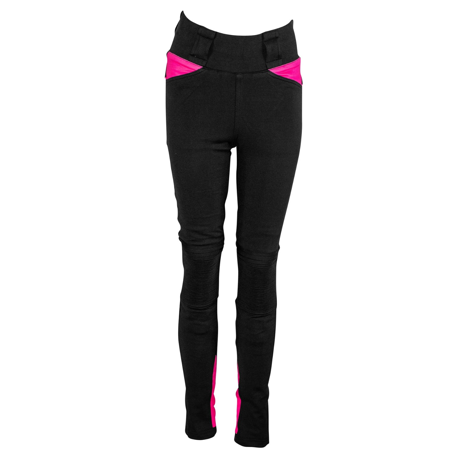 Rusty Stitches Claudia Damen Motorradhose – Schwarz, Mit Kevlar-Futter, Stretch, Knieprotektor-Taschen