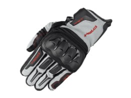 Sambia Handschuhe schwarz grau rot kurze Motorradhandschuhe