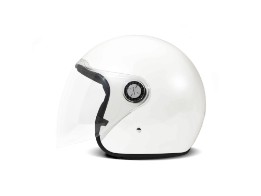 P1 Project One Solid Pearl White Jethelm Motorradhelm weiß
