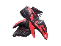 Reacto Carbon Long Gloves Motorradhandschuhe black red lava