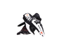 Reacto Carbon Short Gloves Women Motorradhandschuhe black white red fluo