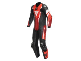 Kombi Dainese Misano 3 D-Air Perf. 1PC Leather Suit black-red-fluored