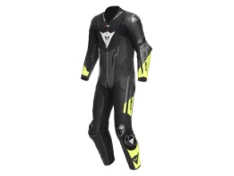 Kombi Dainese Misano 3 D-Air Perf. 1PC Leather Suit black-anthracite-fluoyellow