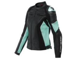 Motorradjacke Dainese Racing 4 Lady Leather Jacket black acqua green
