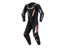 Lederkombi Alpinestars GP Force V2 1PC Suit Einteiler black white red fluo