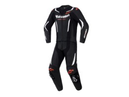 Lederkombi Alpinestars GP Force V2 2PC Suit Zweiteiler black white red fluo