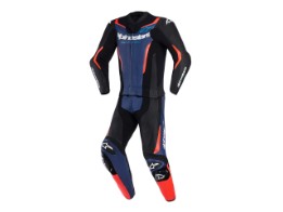 Lederkombi Alpinestars GP Force V2 2PC Suit Zweiteiler black blue red fluo