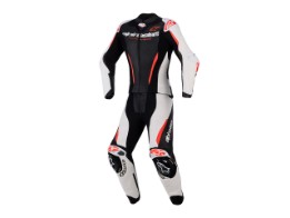 Lederkombi Alpinestars Stella GP-R7 2PC Damen Zweiteiler black white red fluo