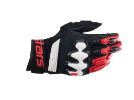 Motorradhandschuhe Alpinestars Halo Leather Gloves black white bright red