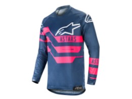 Crosshemd Alpinestars Racer Flagship Jersey 2019 dark navy/pink fluo