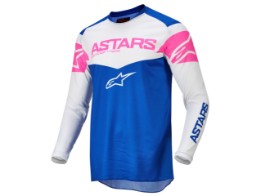 Crosshemd Alpinestars Fluid Tripple Jersey 2022 blue off white pink fluo