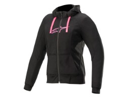 Kapuzenjacke Alpinestars Stella Chrome Sport Aramid Hoodie black fuchsia