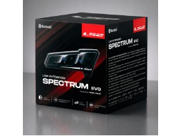 Spectrum Evo Bluetooth Sprechanlage 4-Wege Interkom für LS2 Helme, Single Einzelkit