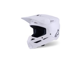 SM3 Solid White Glossy Crosshelm MX Motocross ECE2206