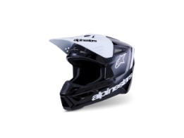 SM3 Radium Black White Grey Glossy Crosshelm MX Motocross ECE2206