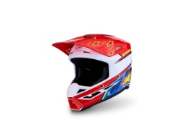 SM3 Falcon Red Fluo White Blue Glossy Crosshelm MX Motocross ECE2206