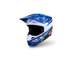 SM3 Falcon Blue White Black Pink Glossy Crosshelm MX Motocross ECE2206