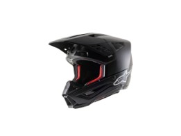 SM5 Solid Matt Black Crosshelm MX Motocross Offroad Helm