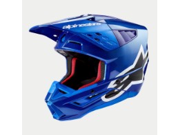 SM5 Corp Blue Crosshelm MX Motocross Offroad Helm