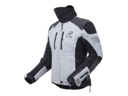 Gore Tex Motorradjacke Rukka Flexorina Lady hellgrau schwarz