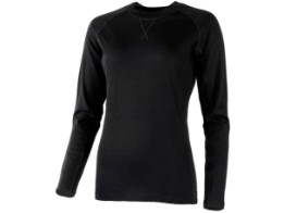 Unterhemd Rukka Wool-R Lady Longsleeve Langarm Shirt Merinowolle schwarz