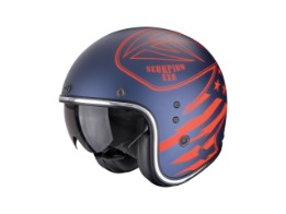 Jethelm Scorpion Belfast Evo Dawg Mattblau-Rot