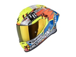 Helm Scorpion Exo R1 Evo II Air Aaron Misano Silber-Neon-Gelb
