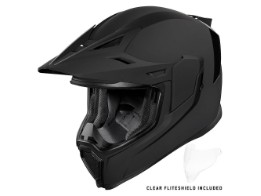 Helm Icon Airflite Moto Rubatone schwarz matt Crosshelm Motorradhelm