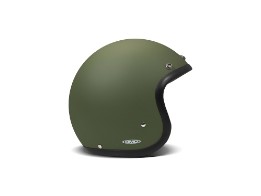 Retro Matt Green Open Face Helm Jethelm Motorradhelm ECE2206