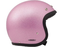 Vintage Glitter Pink Open Face Helm Jethelm Motorradhelm