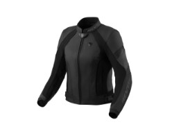 Xena 4 Ladies Schwarz Anthrazit Damen Motorradjacke Lederjacke