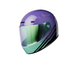 Retro Helm John Doe JD One Helmet Glossy Spectral Purple