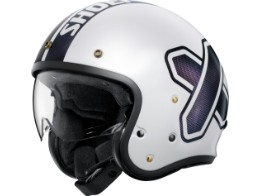 J.O2 Cross Logo 2 TC-6 White Black Open Face Helm Jethelm Motorradhelm
