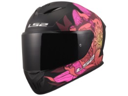 Helm LS2 FF820 Rapid III Poppies II Matt Black Pink