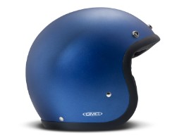 Vintage Metallic Blue blau matt Open Face Helm Jethelm Motorradhelm