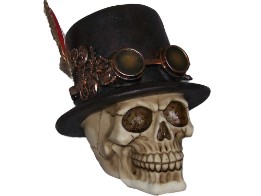Figur PiWear Totenkopf Zylinder und Feder Skull Schädel Deko Dekofigur Fantasy
