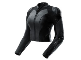 Diva RS Lady sportliche Damen Motorradjacke Lederjacke schwarz