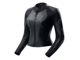 Diva ST Lady sportliche Damen Motorradjacke Lederjacke schwarz