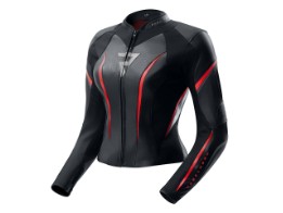 Diva ST Lady sportliche Damen Motorradjacke Lederjacke schwarz rot weiß