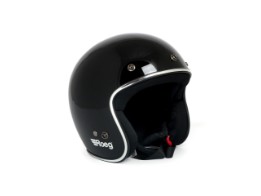 Jett Solid Gloss Black Open Face Helm Jethelm Motorradhelm