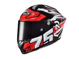 Motorradhelm HJC RPHA 1 Albert Arenas MC1 schwarz rot weiß Racing Helmet